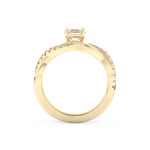 Emerald Cut Moissanite Bridal Set with Twisted Shank Settings – 1.02 CT Center, 0.43 TCW Accents 11