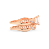 Emerald Cut Moissanite Bridal Set with Twisted Shank Settings – 1.02 CT Center, 0.43 TCW Accents 14