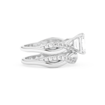 Emerald Cut Moissanite Bridal Set with Twisted Shank Settings – 1.02 CT Center, 0.43 TCW Accents 2