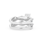 Emerald Cut Moissanite Bridal Set with Twisted Shank Settings – 1.02 CT Center, 0.43 TCW Accents 3