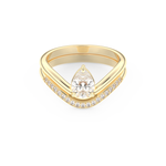 Pear Cut Moissanite Bridal Set with Solitaire Settings – 0.65 CT Center, 0.09 TCW Accents 7