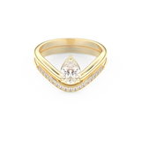 Pear Cut Moissanite Bridal Set with Solitaire Settings – 0.65 CT Center, 0.09 TCW Accents 7
