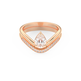 Pear Cut Moissanite Bridal Set with Solitaire Settings – 0.65 CT Center, 0.09 TCW Accents 13