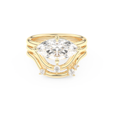 Marquise Cut Moissanite Bridal Set with Solitaire Settings  – 2.24 CT Center, 0.13 TCW Accents 7