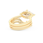Marquise Cut Moissanite Bridal Set with Solitaire Settings  – 2.24 CT Center, 0.13 TCW Accents 9