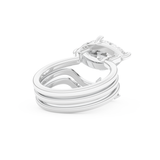 Marquise Cut Moissanite Bridal Set with Solitaire Settings  – 2.24 CT Center, 0.13 TCW Accents 3