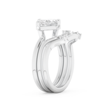 Marquise Cut Moissanite Bridal Set with Solitaire Settings  – 2.24 CT Center, 0.13 TCW Accents 6
