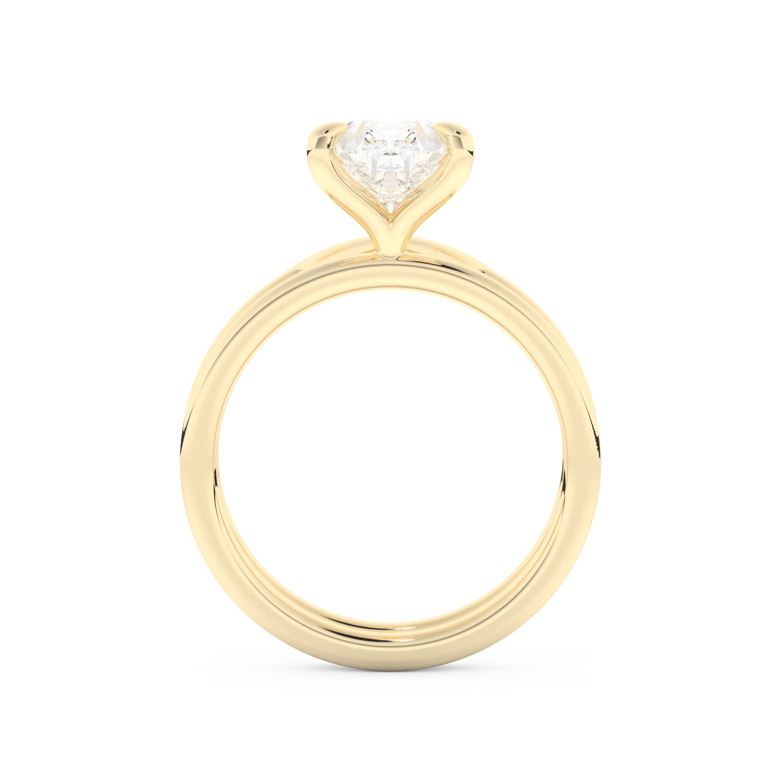 Pear Cut Moissanite Bridal Set with Solitaire Settings  – 1.99 CT Center, 0.01 TCW Accents 11
