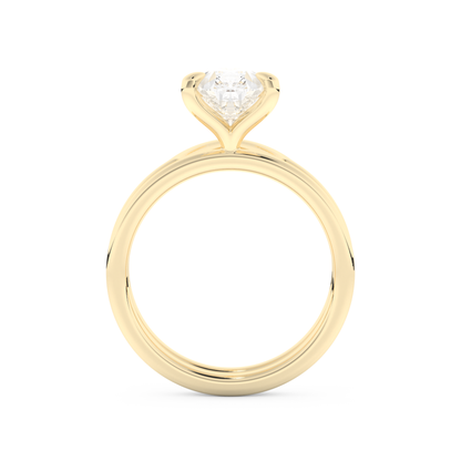 Pear Cut Moissanite Bridal Set with Solitaire Settings  – 1.99 CT Center, 0.01 TCW Accents