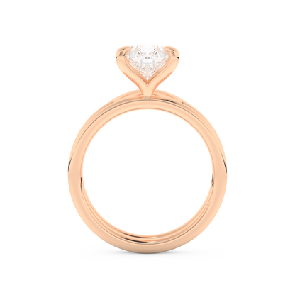 Pear Cut Moissanite Bridal Set with Solitaire Settings  – 1.99 CT Center, 0.01 TCW Accents