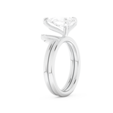 Pear Cut Moissanite Bridal Set with Solitaire Settings  – 1.99 CT Center, 0.01 TCW Accents 6
