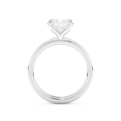 Pear Cut Moissanite Bridal Set with Solitaire Settings  – 1.99 CT Center, 0.01 TCW Accents