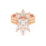 Emerald Square Cut Moissanite Bridal Set with Cluster Settings – 1.78 CT Center, 1.12 TCW Accents 13
