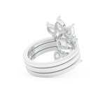 Emerald Square Cut Moissanite Bridal Set with Cluster Settings – 1.78 CT Center, 1.12 TCW Accents 3