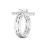 Emerald Square Cut Moissanite Bridal Set with Cluster Settings – 1.78 CT Center, 1.12 TCW Accents 6