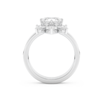 Emerald Square Cut Moissanite Bridal Set with Cluster Settings – 1.78 CT Center, 1.12 TCW Accents 4