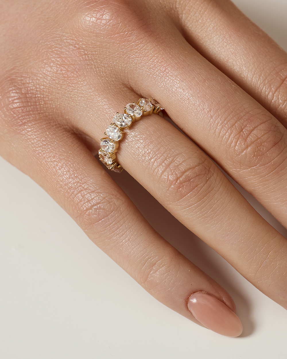0.23 CT Round Half Eternity Lab Grown Diamond Wedding Band