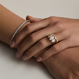 0.23 CT Round Half Eternity Lab Grown Diamond Wedding Band