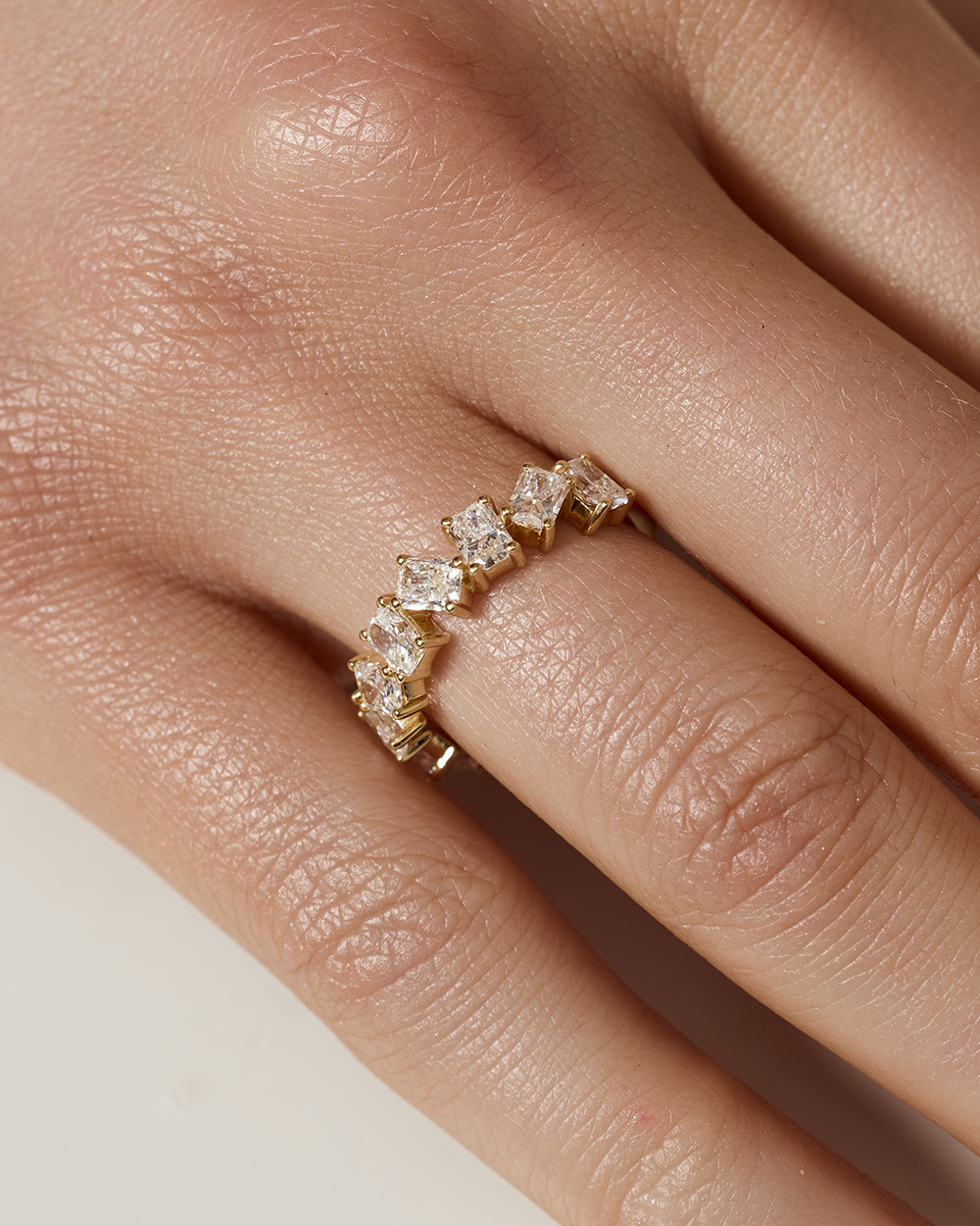 0.23 CT Round Half Eternity Lab Grown Diamond Wedding Band