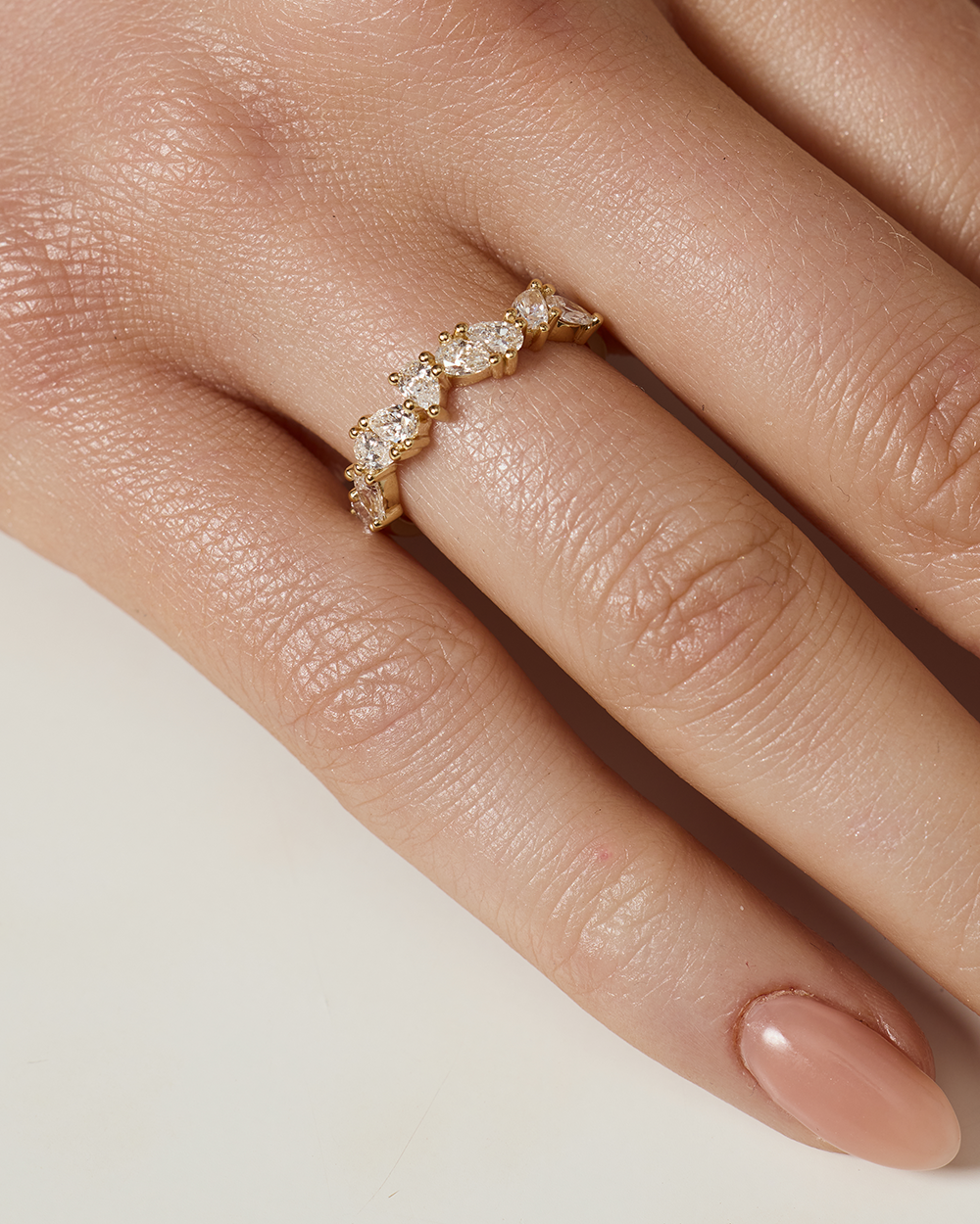 0.23 CT Round Half Eternity Lab Grown Diamond Wedding Band