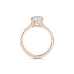 2 CT Cushion Cut Pave CVD F/VS1 Diamond Engagement Ring 8