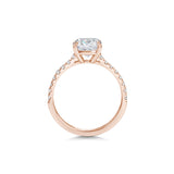 2 CT Cushion Cut Pave CVD F/VS1 Diamond Engagement Ring 8