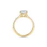 2 CT Cushion Cut Pave CVD F/VS1 Diamond Engagement Ring 14