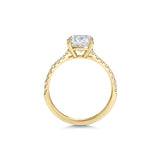 2 CT Cushion Cut Pave CVD F/VS1 Diamond Engagement Ring 14