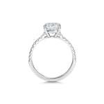 2 CT Cushion Cut Pave CVD F/VS1 Diamond Engagement Ring 4