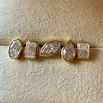 1 CT Radiant Cut Bezel Moissanite Stud Earrings