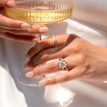 Oval Bezel Lab Grown Diamond Engagement Ring