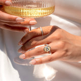 Oval Bezel Lab Grown Diamond Engagement Ring