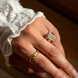 Oval Bezel Lab Grown Diamond Engagement Ring