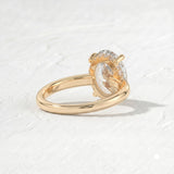 Hailey Bieber – Inspired 8 Carat Oval Cut Hidden Halo Lab Grown Diamond Engagement Ring