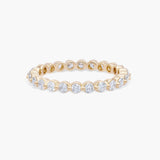 0.74 CT Round Full Eternity CVD EF/VVS Diamond Wedding Band 7
