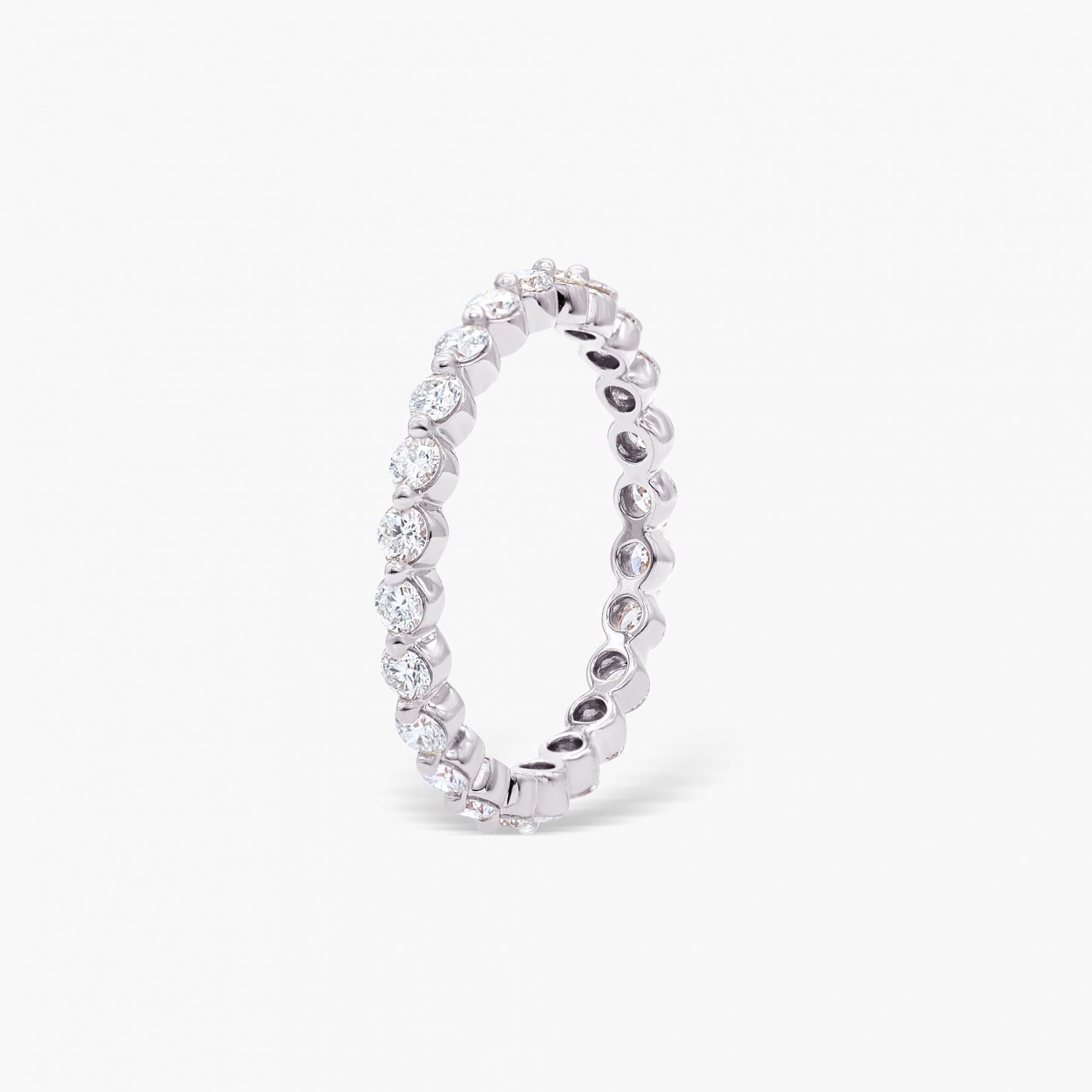 0.74 CT Round Full Eternity CVD EF/VVS Diamond Wedding Band 6