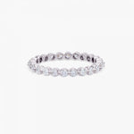 0.74 CT Round Full Eternity CVD EF/VVS Diamond Wedding Band 1