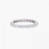 0.74 CT Round Full Eternity CVD EF/VVS Diamond Wedding Band 1