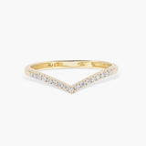 0.14ct Round Swirl CVD EF/VVS Diamond Wedding Band 1