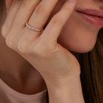 0.46 CT Round Half Eternity CVD EF/VVS Diamond Wedding Band 1