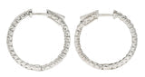 2.0 TCW Round Cut Hoop Moissanite Earrings