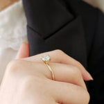 Cushion Pave Lab Grown Diamond Engagement Ring