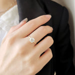Cushion Pave Lab Grown Diamond Engagement Ring