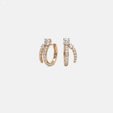 1.16 TCW Round Lab Grown Diamond Hoop Earrings