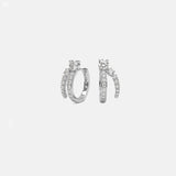 1.16 TCW Round Lab Grown Diamond Hoop Earrings