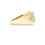 Wedding Band with 0.50 CT Marquise Cut Moissanite – Yellow, White, or Rose Gold