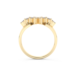 Wedding Band with 0.50 CT Marquise Cut Moissanite – Yellow, White, or Rose Gold