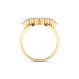 Wedding Band with 0.50 CT Marquise Cut Moissanite – Yellow, White, or Rose Gold