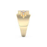 Wedding Band with 0.50 CT Marquise Cut Moissanite – Yellow, White, or Rose Gold