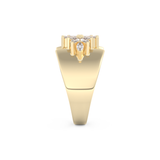 Wedding Band with 0.50 CT Marquise Cut Moissanite – Yellow, White, or Rose Gold